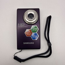 Samsung HMX-U10 FlashCam HD Pocket Camcorder Purple 10MP Digicam Y2K Tested Work