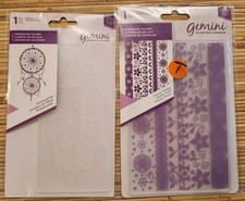 2 New Gemini Crafter s Companion Embossing Folders Floral Dreamcatcher