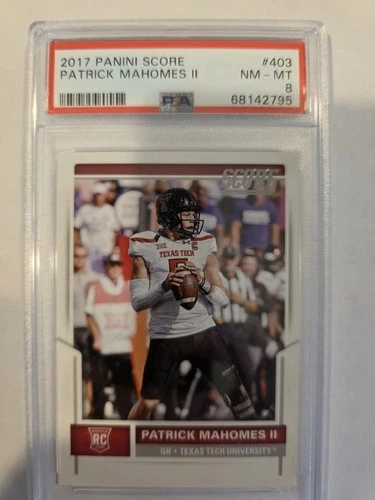 2017 Score - Rookies Patrick Mahomes II #403 (RC) PSA 8