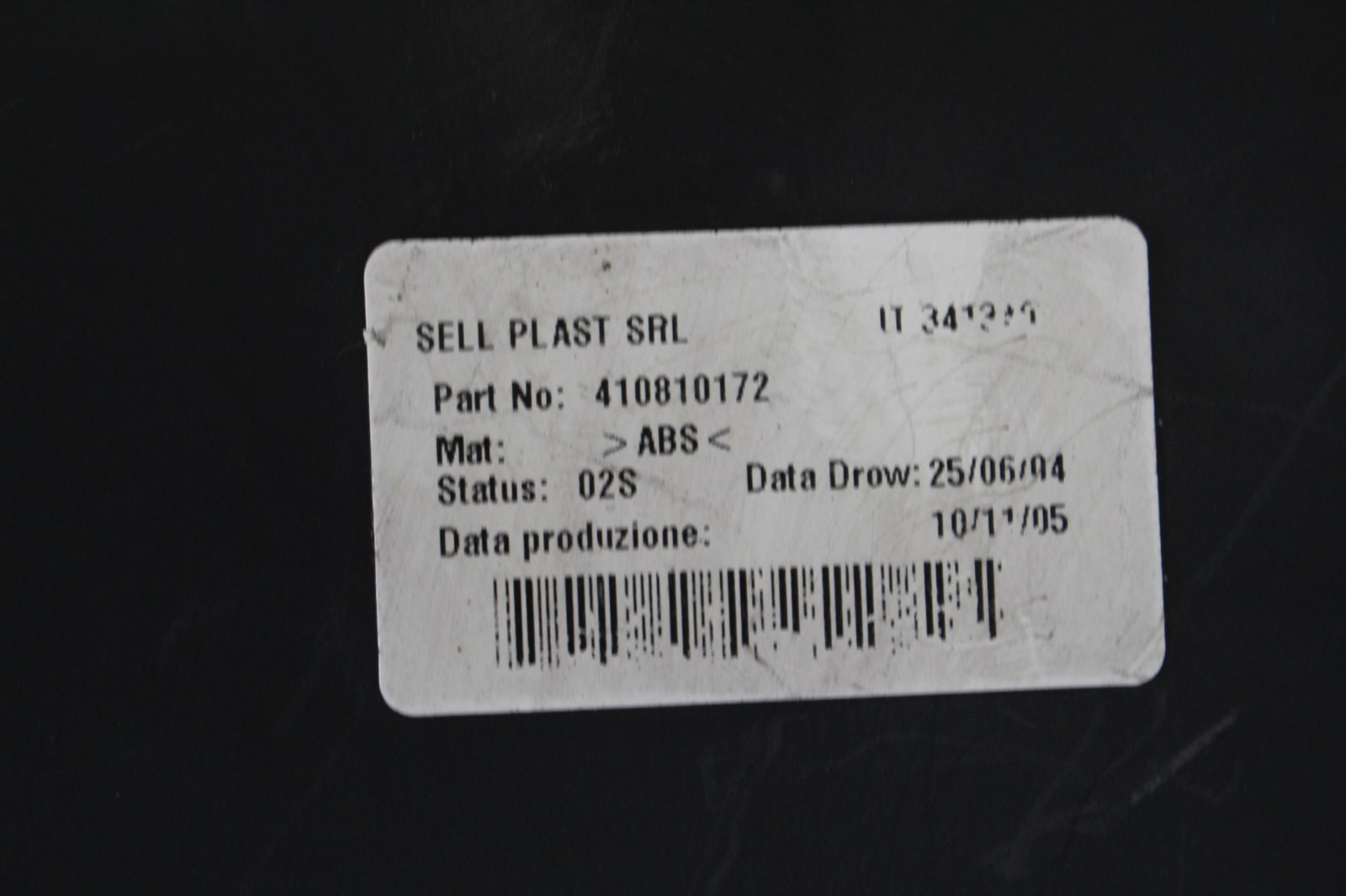 Lamborghini Murcielago, RH, Rear Front Section Fender Liner, Used, P/N 410810172