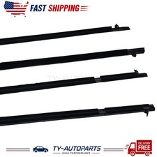 New 4pc Window Moulding Trim Weatherstrips Seal Fit For Honda Civic Sedan 06-11 New 4pc Window Moulding Trim Weatherstrips Seal Fit For Honda Civic Sedan 06-11