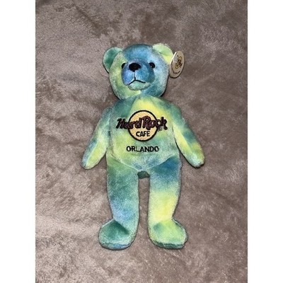 Hard Rock Cafe Orlando Monty Beara Tie Dye Collectible Plush Bear Series 4 of 5