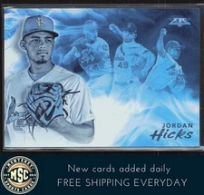 Jordan Hicks 2019 Topps Fire Smoke and Mirrors Blue Chip #SM-8 Cardinals