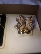 Estee Lauder 2000 Solid Perfume Enchanted Butterfly Compact Box And Pouch NEW
