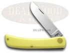 Case xx Sodbuster Jr. Knife Yellow Delrin Handle Carbon Steel Pocket Knives 0032