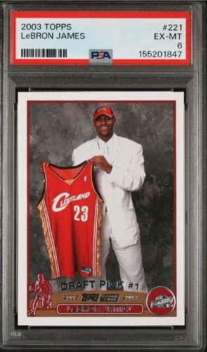2003-04 Topps - Draft Pick LeBron James #221 (RC) PSA 6