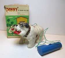 Vtg 1960's Donny The Smiling Bulldog Battery Operated Toy Japan Tomiyama w/ Box