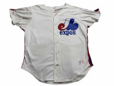 Vintage 80-90 s RAWLINGS MLB Montreal Expos Jersey V-Neck Size XL USA MADE