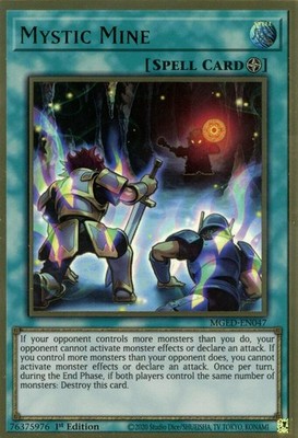 YUGIOH: 1X Mystic Mine MGED-EN047 Premium Gold Rare NM