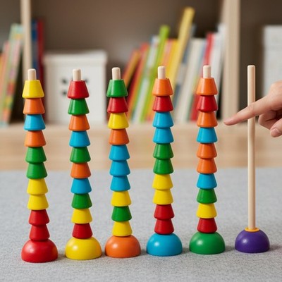 Counting Peg Board Toy Focus Training Child-Led Counting Board for Preschoolers