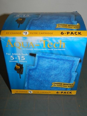 Aqua-Tech EZ-Change #1 Filter Cartridge for 5-15 Power Filters 6-Pack FREE SHIP
