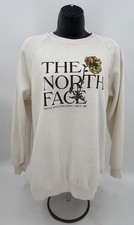 The North Face Flowers Graphic Crew Neck Sweatshirt Ivory Women s Size M READ