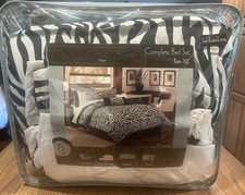 XL Twin Bed Comforter Set, Zebra Print