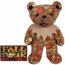 New Grateful Dead FALL TOUR 7" Dancing Bean Bear Plush Liquid Blue Edition 4