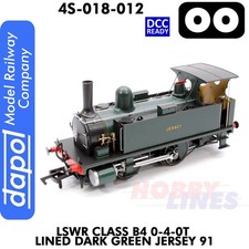 B4 0-4-0T JERSEY Lined Dark Green 91 Steam Locomotive 1:76 OO Dapol 4S-0018-012