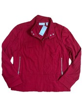 NEW CHICO S Woman s Ponte Perfect Sport Zip Blazer Jacket Red sz 1