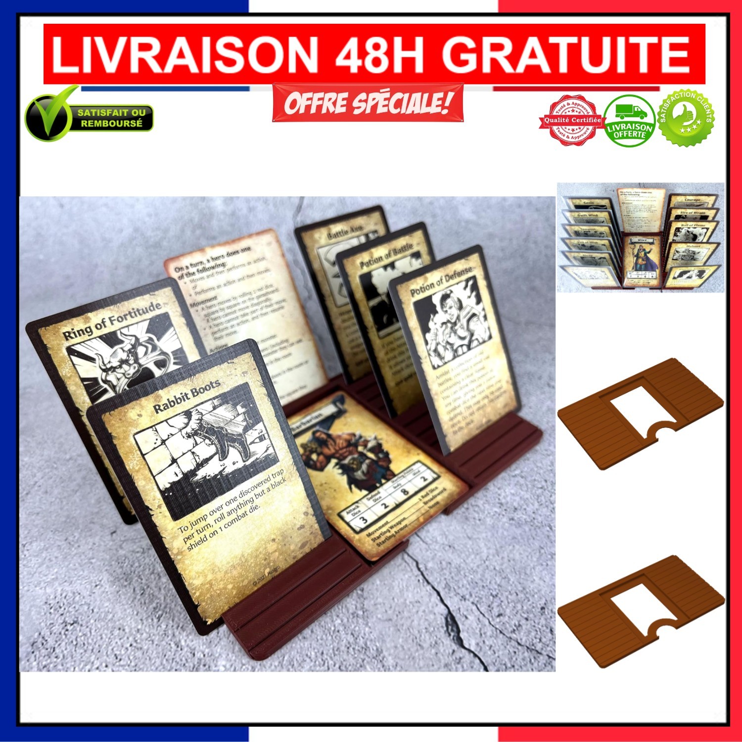 Tableau de Bord Héros Feldherr Organiseur Anti-Désordre pour HeroQuest 2021