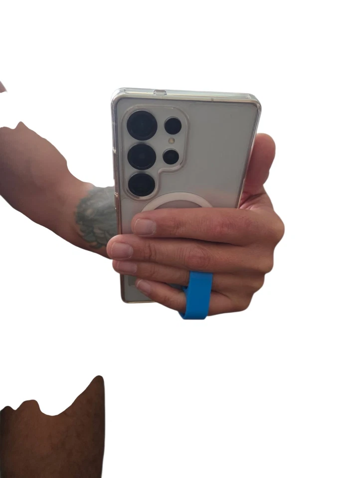 Red White Blue 3D Printed Phone Holder Finger Grip Stand for iPhone Android 3pcs - Image 2 of 4
