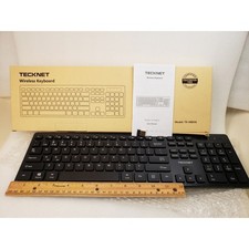 TECKNET TK-KB058 Wireless Keyboard Full-Size 2.4G with USB Dongle Black 