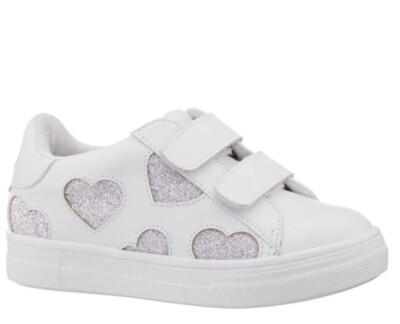 NEW Nina Toddler Girl's  White Smooth W/Hearts Size 9M NIB