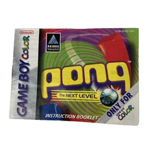 Nintendo Game Boy Color Pong The Next Level Manual Only Instruction Booklet