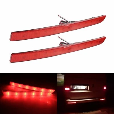 2x LED Rouge Feux Pare-chocs Arrière Réflecteur Pour VW Transporter V T5 2012-15 - Photo 1/4