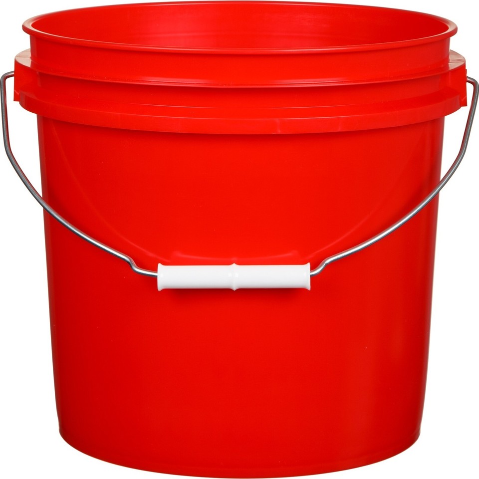2 Gallon Food Grade BPA Free Plastic Bucket with Black Screw On Lid ...