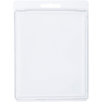 Clear Plastic Clamshell Storage Container, 5.125'' H x 4.1875''W x 1.25''D, 25 Pack