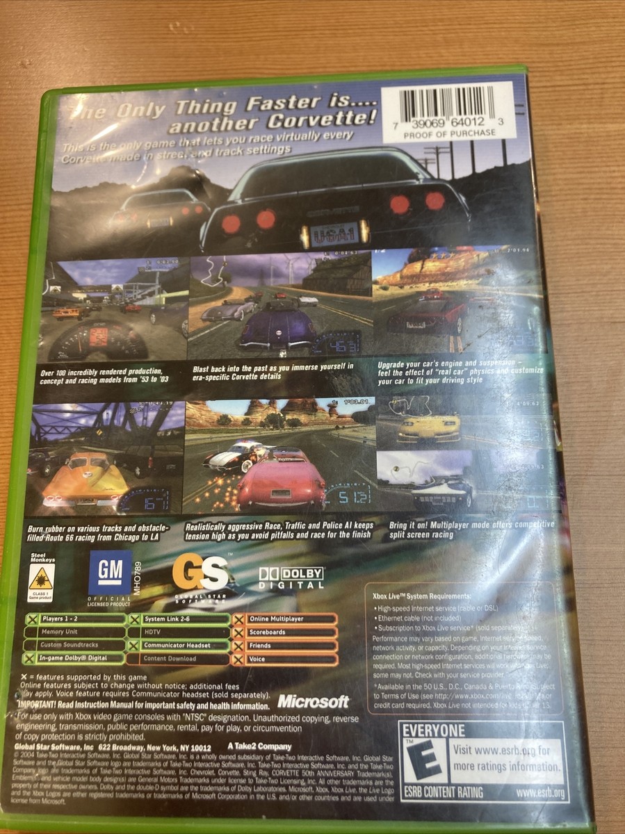 Xbox - xbox★CORVETTE 海外版 北米版★箱付・説明書付・ソフト付★動作確認済 xbox☆CORVETTE 海外版 北米版☆箱付・説明書付・ソフト付☆動作