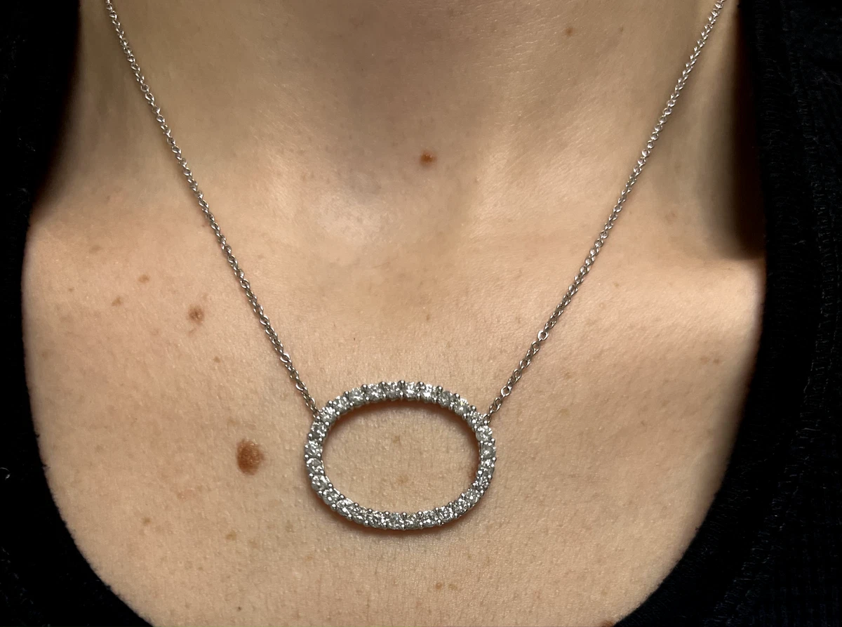 Ebay diamond necklace white gold deals