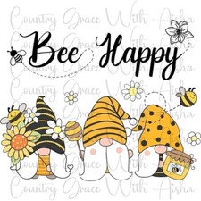 Sublimation Transfer Be Happy Gnomes Ready To Press Heat Transfer