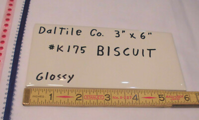 1 pc. Biscuit by Daltile #K175:  3'' X 6'' Glossy Ceramic Tile, New Stock, Mint