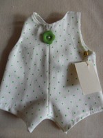Overall, Rompers ,cream With Dots, For 14-16 Cm Bears Overall, Rompers ,cream With Dots, For 14-16 Cm Bears