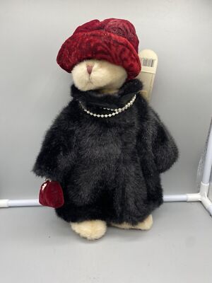 Russ Memories of Love Bear In Fur Coat With Hat, Purse, Necklace,Hat With Tags
