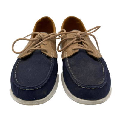 Skechers Women's Lace-Up GOGA Max Boat Shoes Blue & Tan Size 8 Narrow