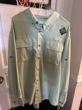 NEW Men's Cabela's Light Green Mint Long Sleeve Light weight Shirt XL