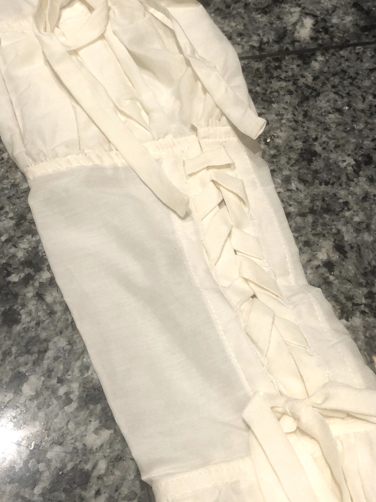 Camicetta Yves Saint Laurent YSL by Tom Ford 2002 misto cotone panna manica stringata