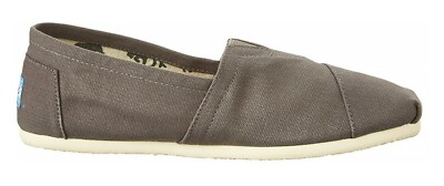 Toms CLASSICS Ash Canvas Grey Suede Insole Slip On Discounted (100) Men's Shoes