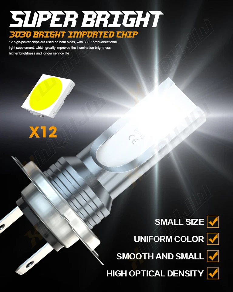 Faro LED H7 2 piezas para Can-Am Spyder RS Roadster SE5 SM5 blanco bombillas 16000LM Foto 2 de 4
