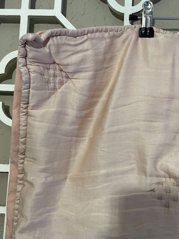 West Elm Pillow Case Set of 2 Beige Pink Textured Square 26x26 - Image 3 of 4