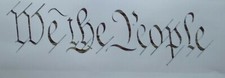 We The People vinyl sticker decal 4.5"x15" stencil camouflage color. Made in USA