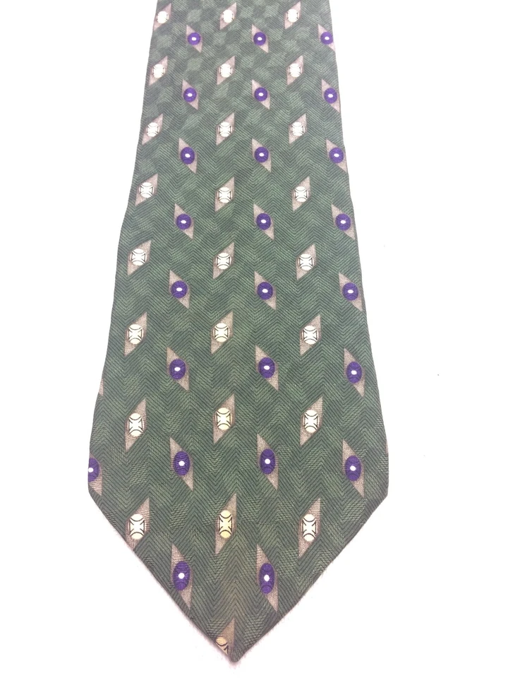 NAUTICA 男式领带绿色紫色和灰色 4 X 58 — 第 2/4 张图片
