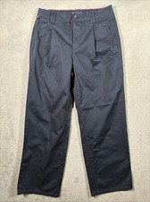Tommy Hilfiger Pants Womens 8 Navy Blue Slimming Pockets Tech Wide-Leg 30x30  