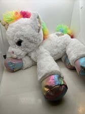 UNICORN PLUSH Rainbow and White 21" Stuffed Animal Soft Plush