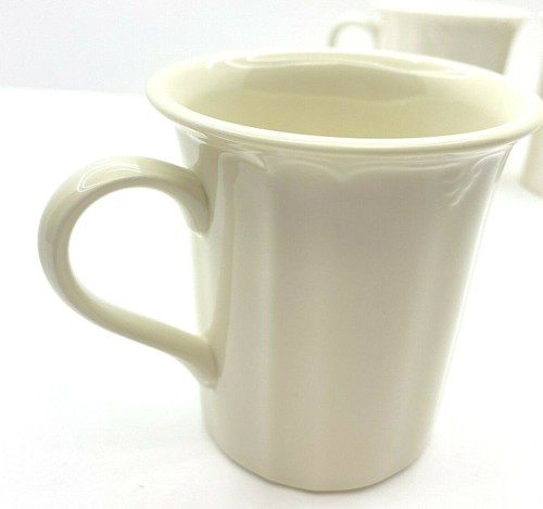 Tazze Lenox Casual Elegance avorio lucido ~ set di 3 ~ made in USA ~ EUC - Foto 7 di 9