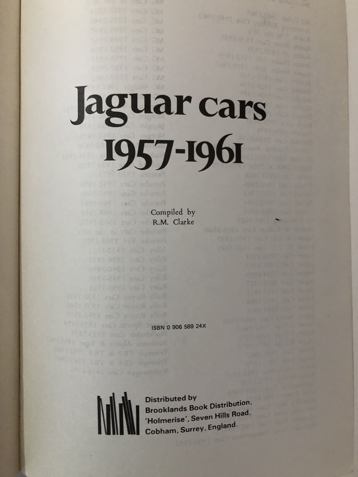 Jaguar Cars 1957 61 Brooklands Books Road Tests Performance Data