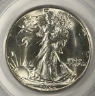 1935 Walking Liberty Half .50. PCGS MS 66. Original Skin.