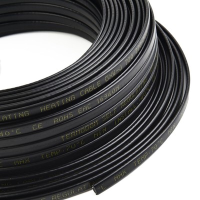 Useful Heating Cable Self-regulating Wire 5/6/7/10/20/30/50m 7.3mm Width