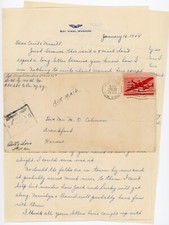 *100th BG WWII letter- B 17 BOMBER PLANE- OUR GAL SAL - Signed ROBERT SHOENS* -1