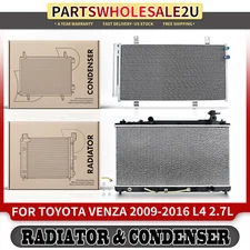 Radiator & AC Condenser Cooling Kit for Toyota Venza 2009 2010 2011-2016 L4 2.7L